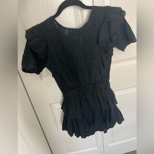 Loveshackfancy Black mini dress